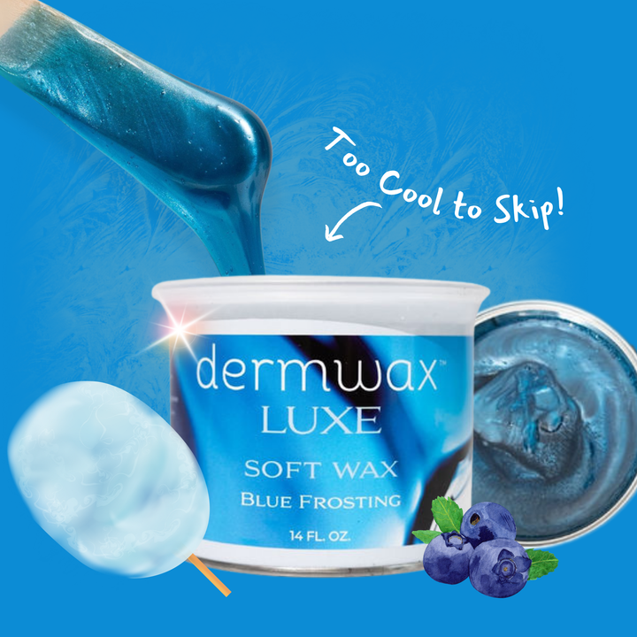 Dermwax LUXE Blue Frosting Soft Wax, 14 Oz