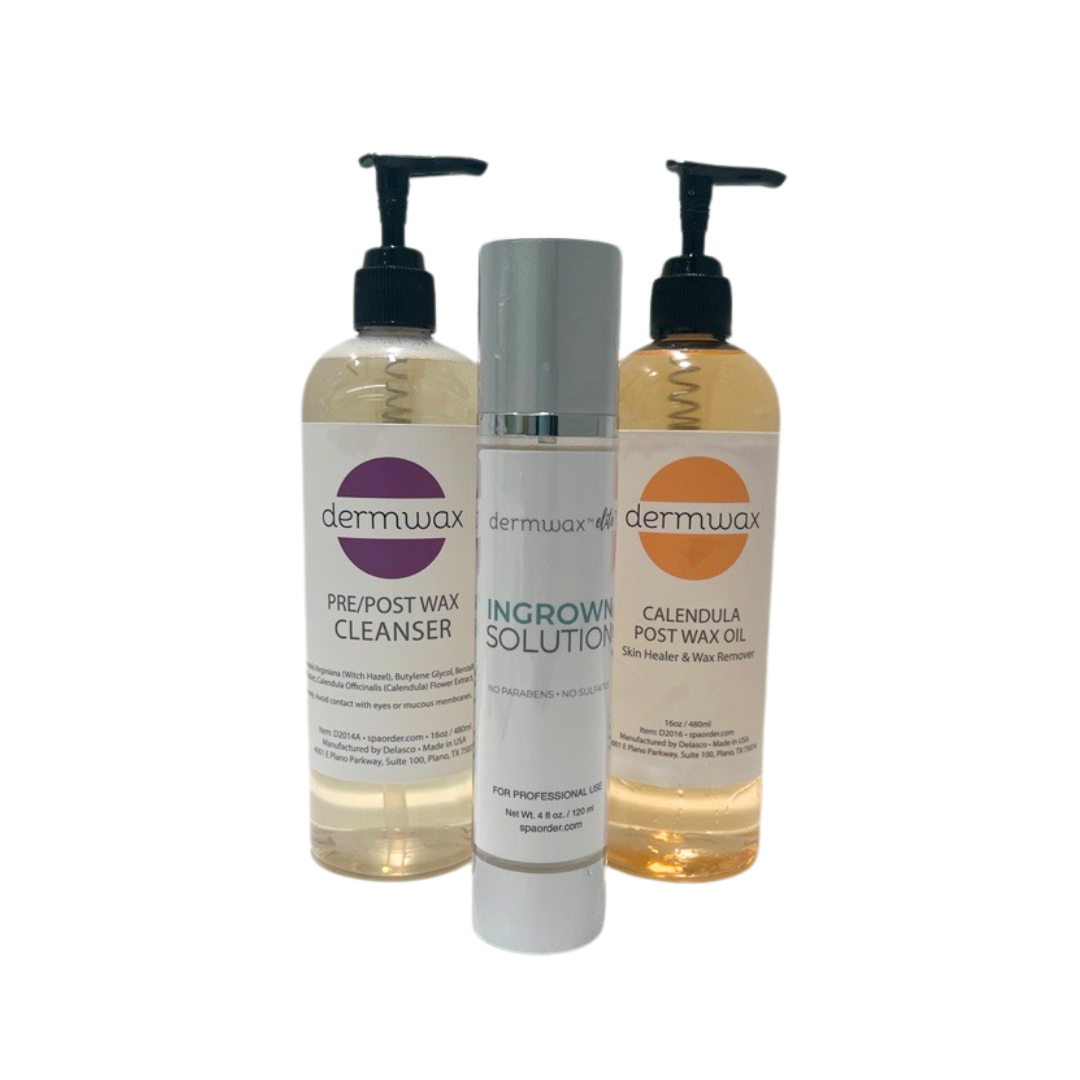 Dermwax Pre & Post Wax Care Bundle