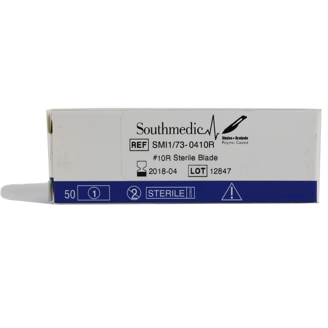 Southmedic 73-0410R-50 Polymer Coated Dermaplaning Blades #10R, Box of 50