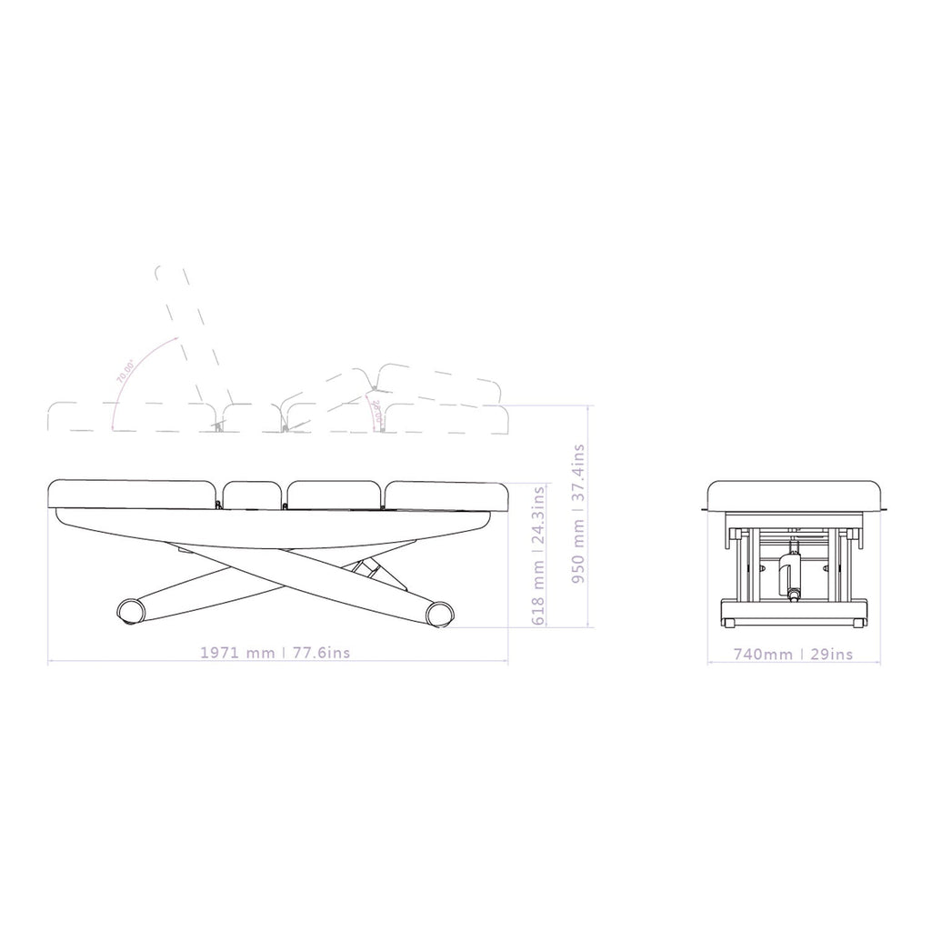 Standard Wooden Facial Table Bed