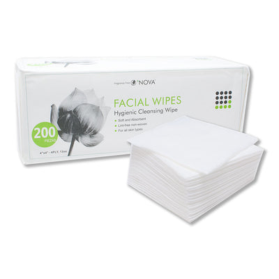 Nova Facial Wipes 4x4" 4-Ply, Pack of 200