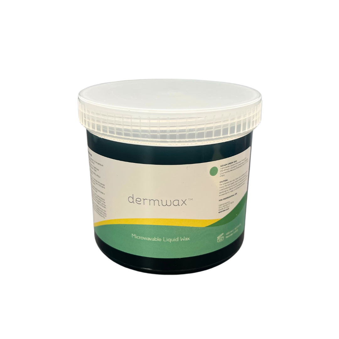 Dermwax Liquid Azulene Green Microwavable Soft Wax, 15.7 oz