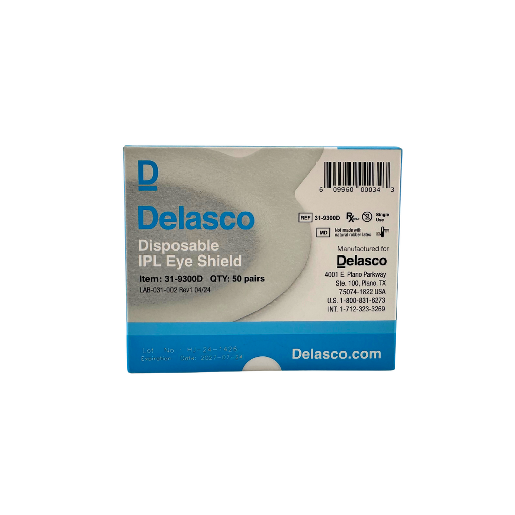 Delasco IPL Eye Shields - FDA Class 1 Eye Protection for IPL and LED Procedures 50 Pairs