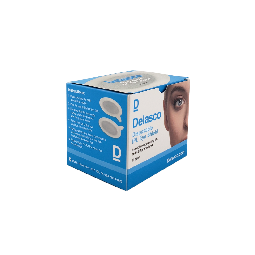 Delasco IPL Eye Shields - FDA Class 1 Eye Protection for IPL and LED Procedures 50 Pairs