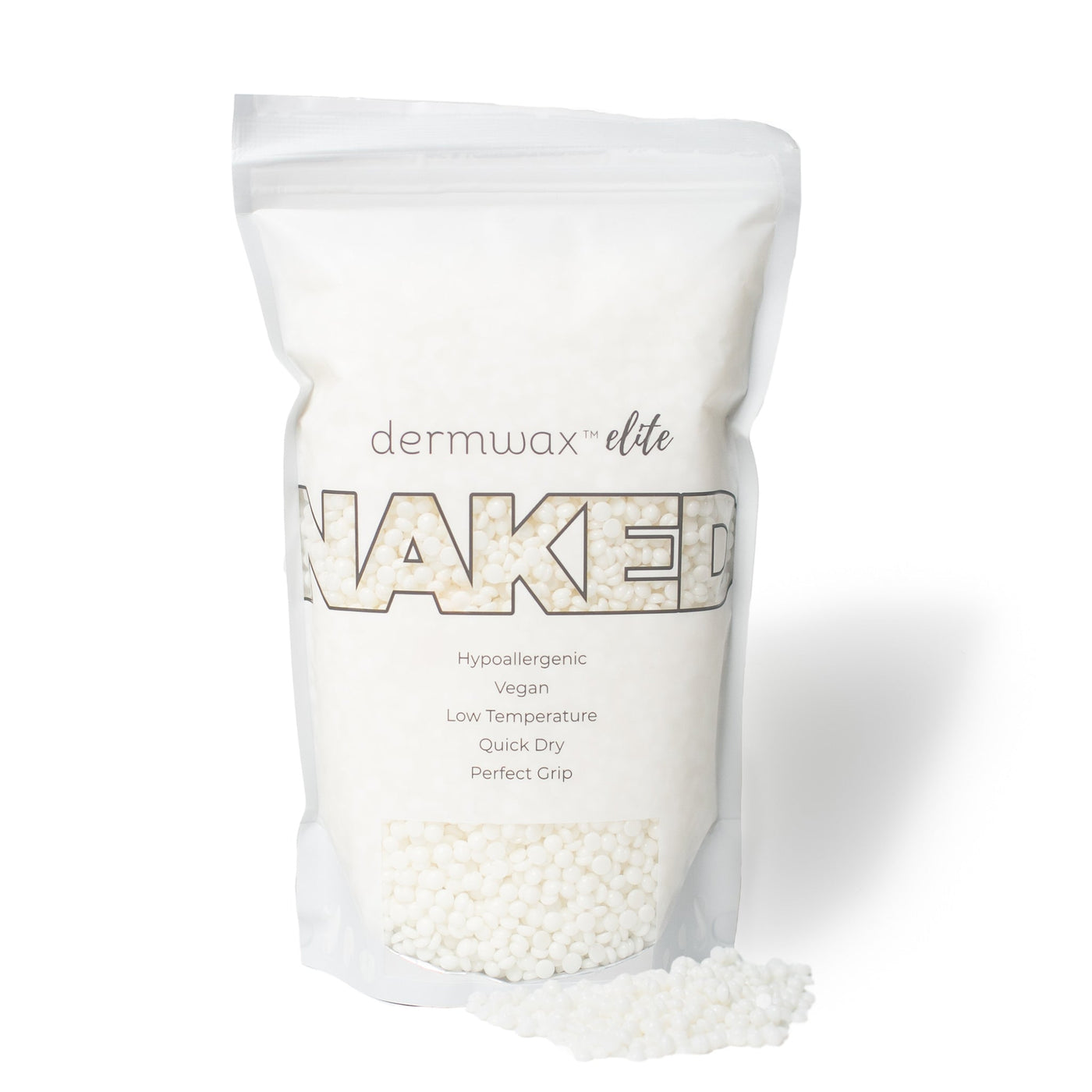 Dermwax Elite NAKED Shimmer Clear Hard Wax Beads