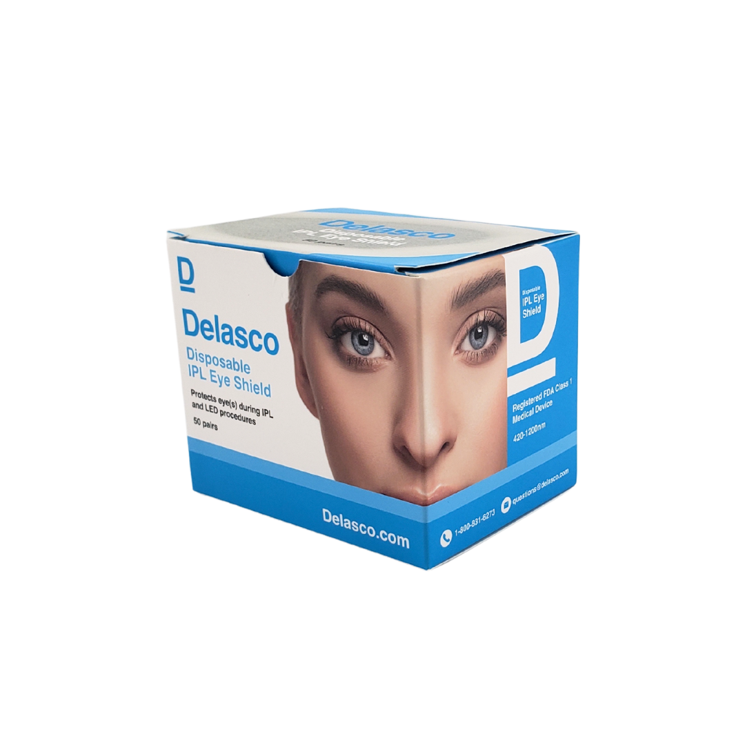 Delasco IPL Eye Shields - FDA Class 1 Eye Protection for IPL and LED Procedures 50 Pairs
