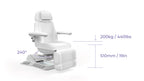 Silverfox Swivel Facial Bed with Handheld Remote and Foot Controls