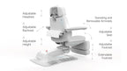 Silverfox Swivel Facial Bed with Handheld Remote and Foot Controls
