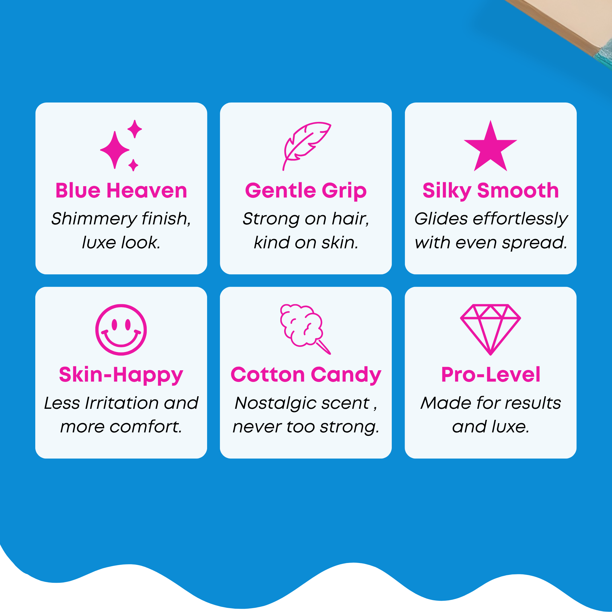 Dermwax LUXE Blue Frosting Soft Wax, 14 Oz