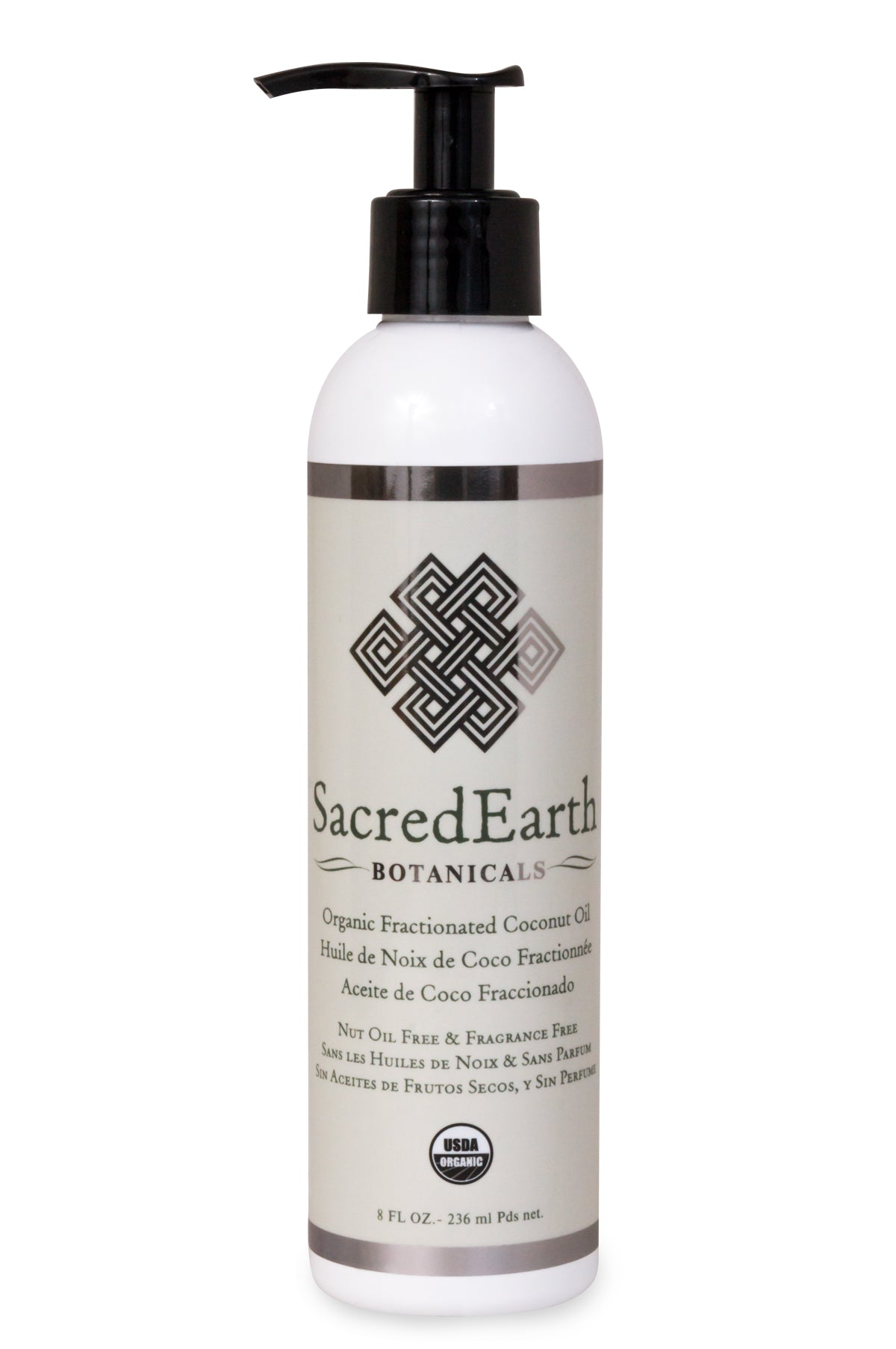 Sacred Earth Botanicals Organic Fractionated Coconut Oil 8 oz, 1 EA