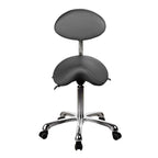 Esthetician Saddle Stool with Backrest