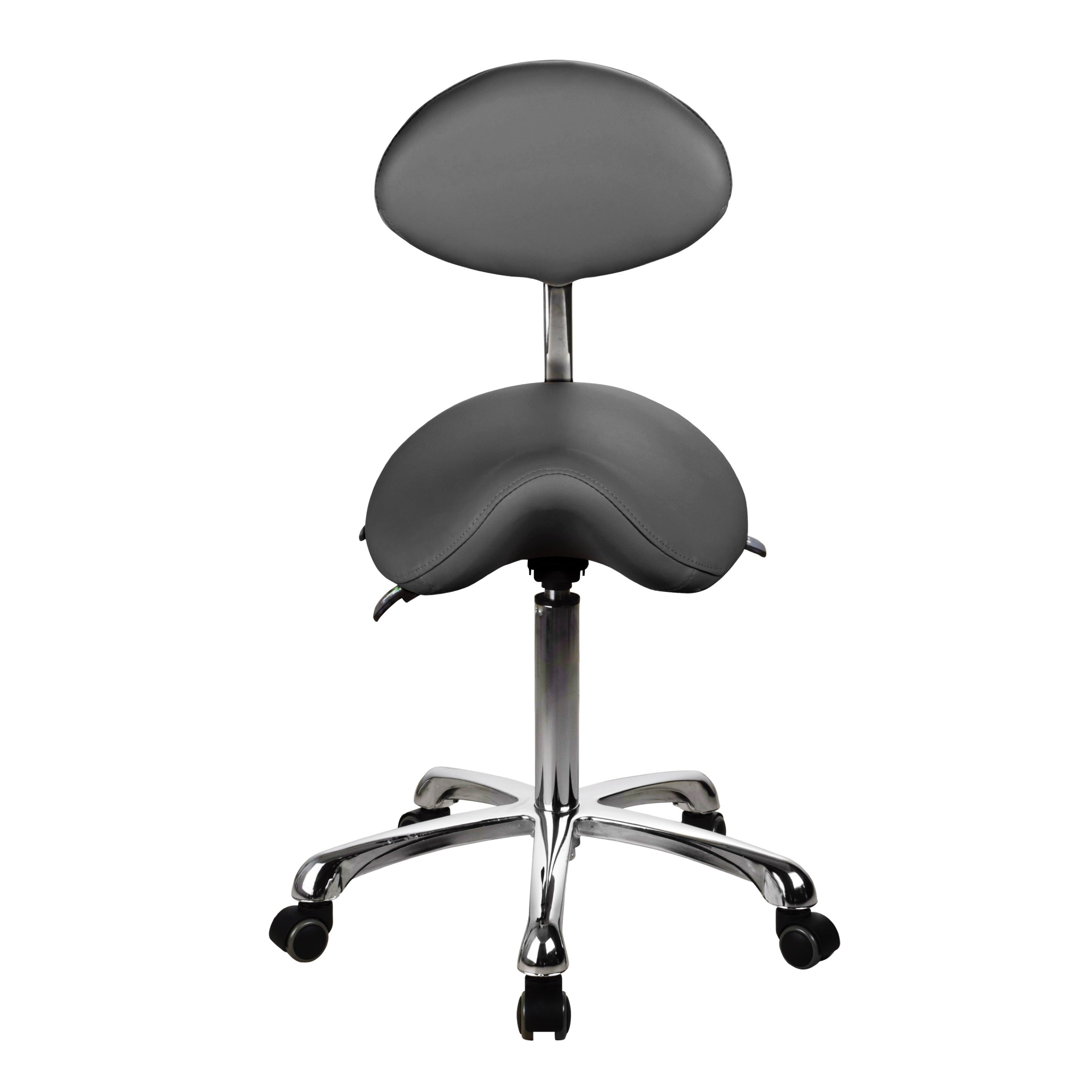 Esthetician Saddle Stool with Backrest
