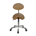 Esthetician Saddle Stool with Backrest
