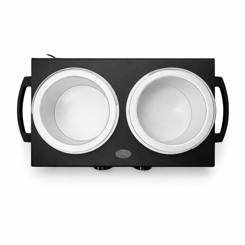 Dermwax Double Wax Warmer, Black with Rose Gold Lid