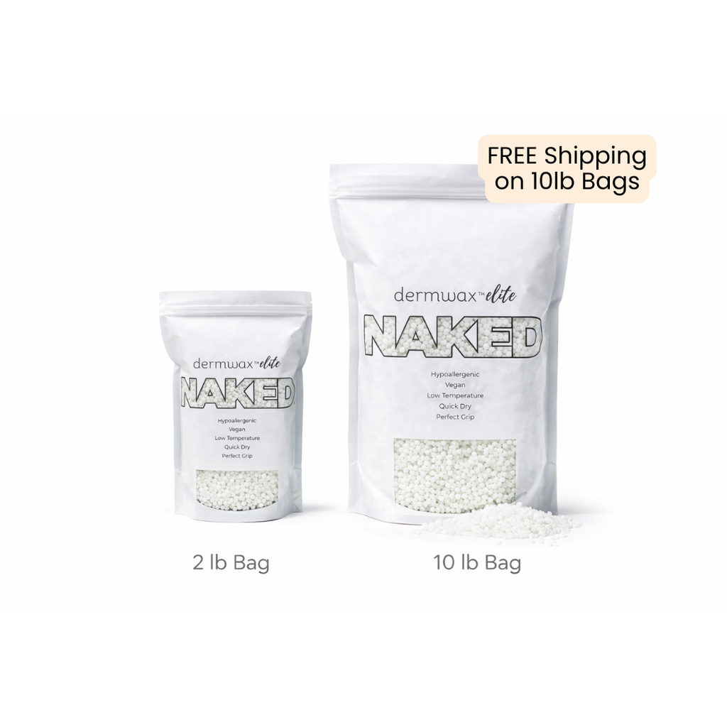 Dermwax Elite NAKED Shimmer Clear Hard Wax Beads