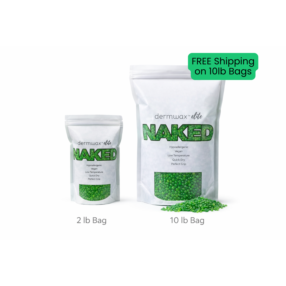 Dermwax Elite NAKED Sparkle Kiwi Hard Wax Beads