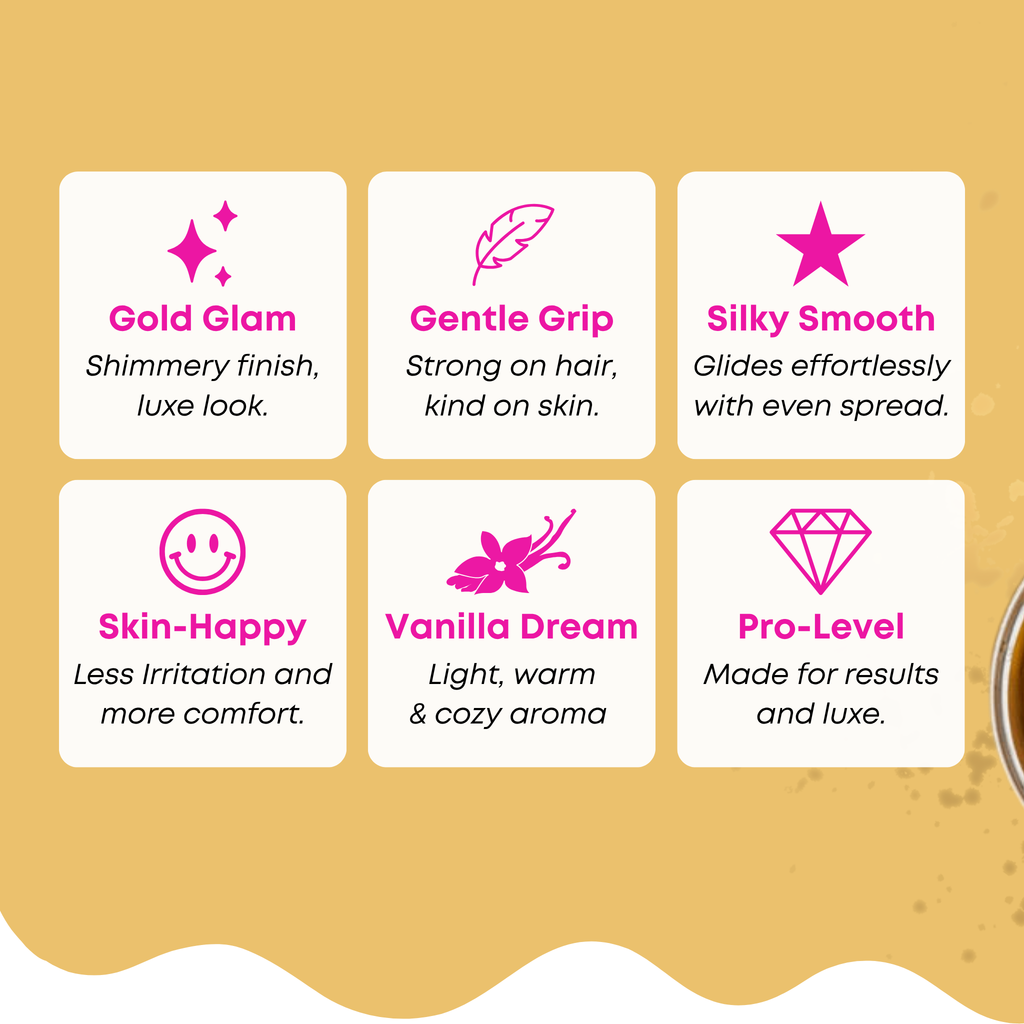 Dermwax LUXE 24K Creme Brule Soft Wax, 14 Oz