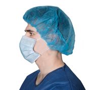 Dukal 321-10 Bouffant Cap, 21", Blue, Box of 100