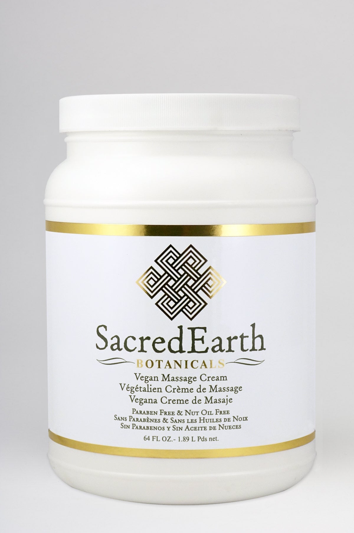Sacred Earth Botanicals Vegan Massage Cream 1/2 Gallon