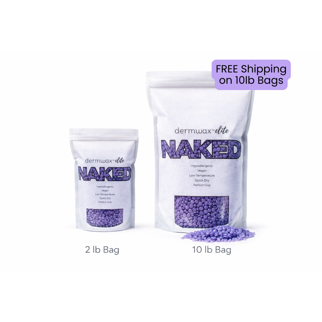 Dermwax Elite NAKED Sparkle Lilac Hard Wax Beads