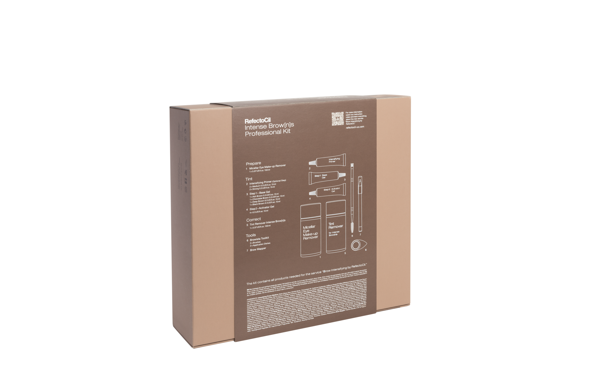 RefectoCil RC-05071 Intense Brow[n]s Professional Kit, For Up To 60 Services