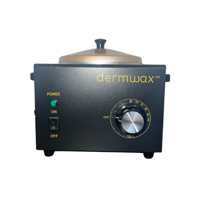 Dermwax Single Wax Warmer, Black with Rose Gold Lid