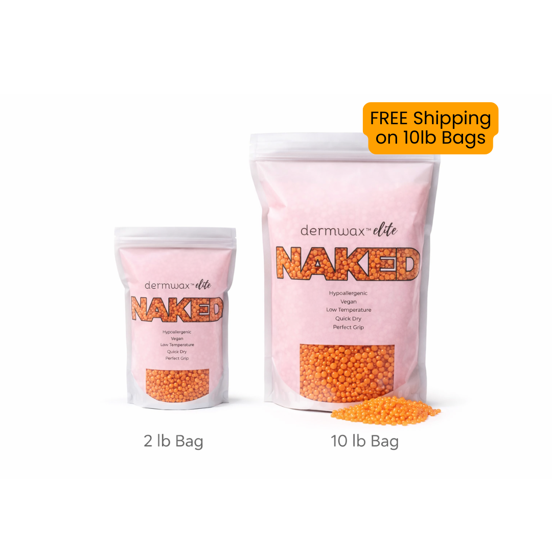 Dermwax Elite NAKED Shimmer Coral Hard Wax Beads
