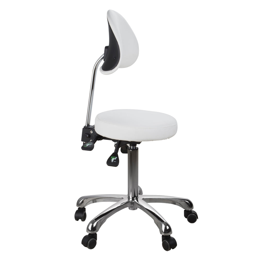 Esthetician Stool with Ergonomic Backrest