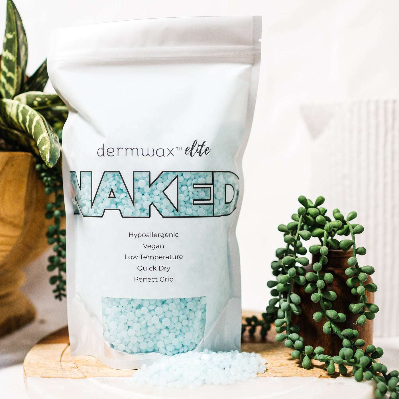 Dermwax Elite NAKED Sparkle Blue Wax Beads - In A Spa