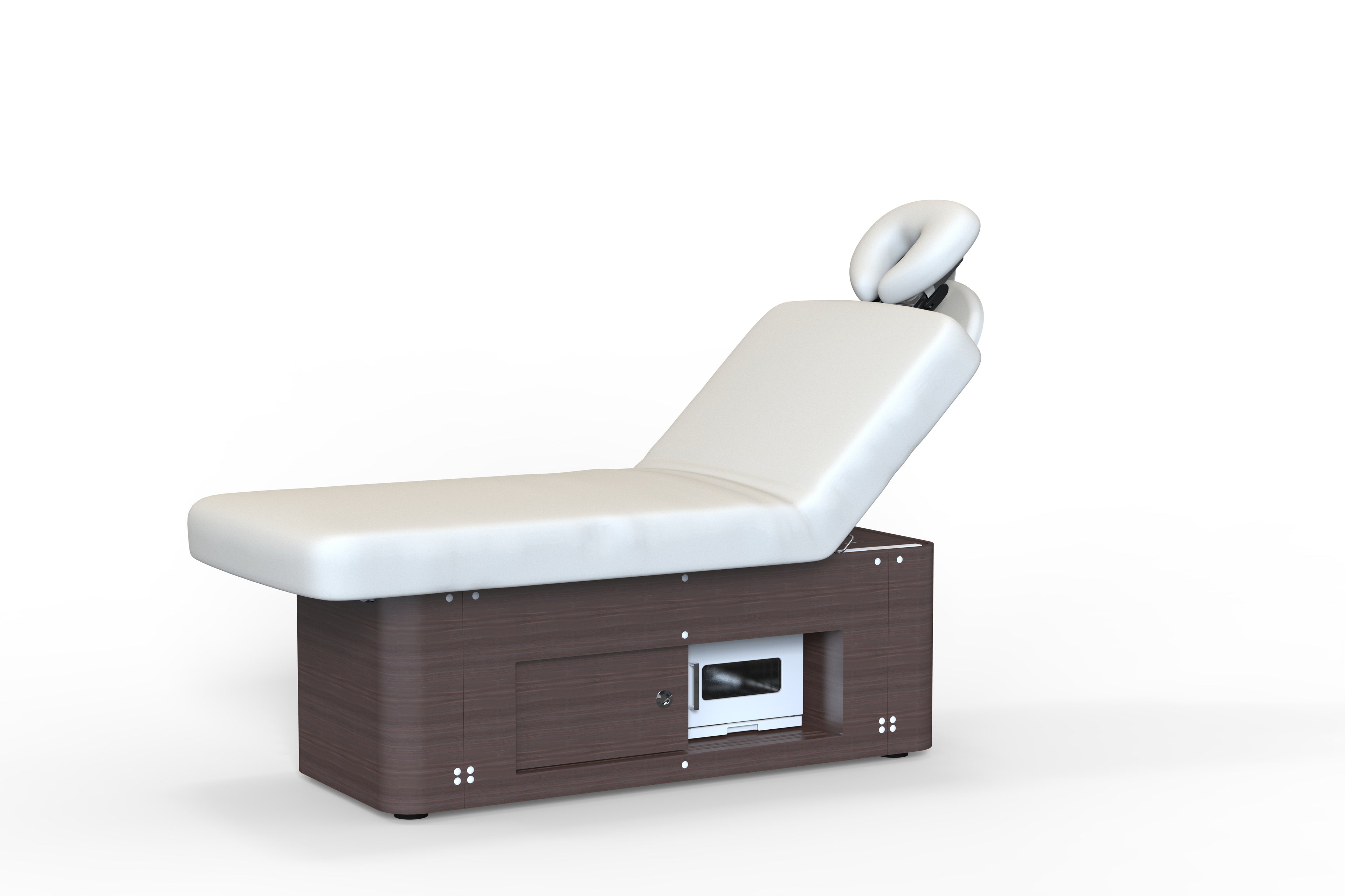 Silver Fox Electric Section Multi Purpose Massage Table, Light Grey, Teak