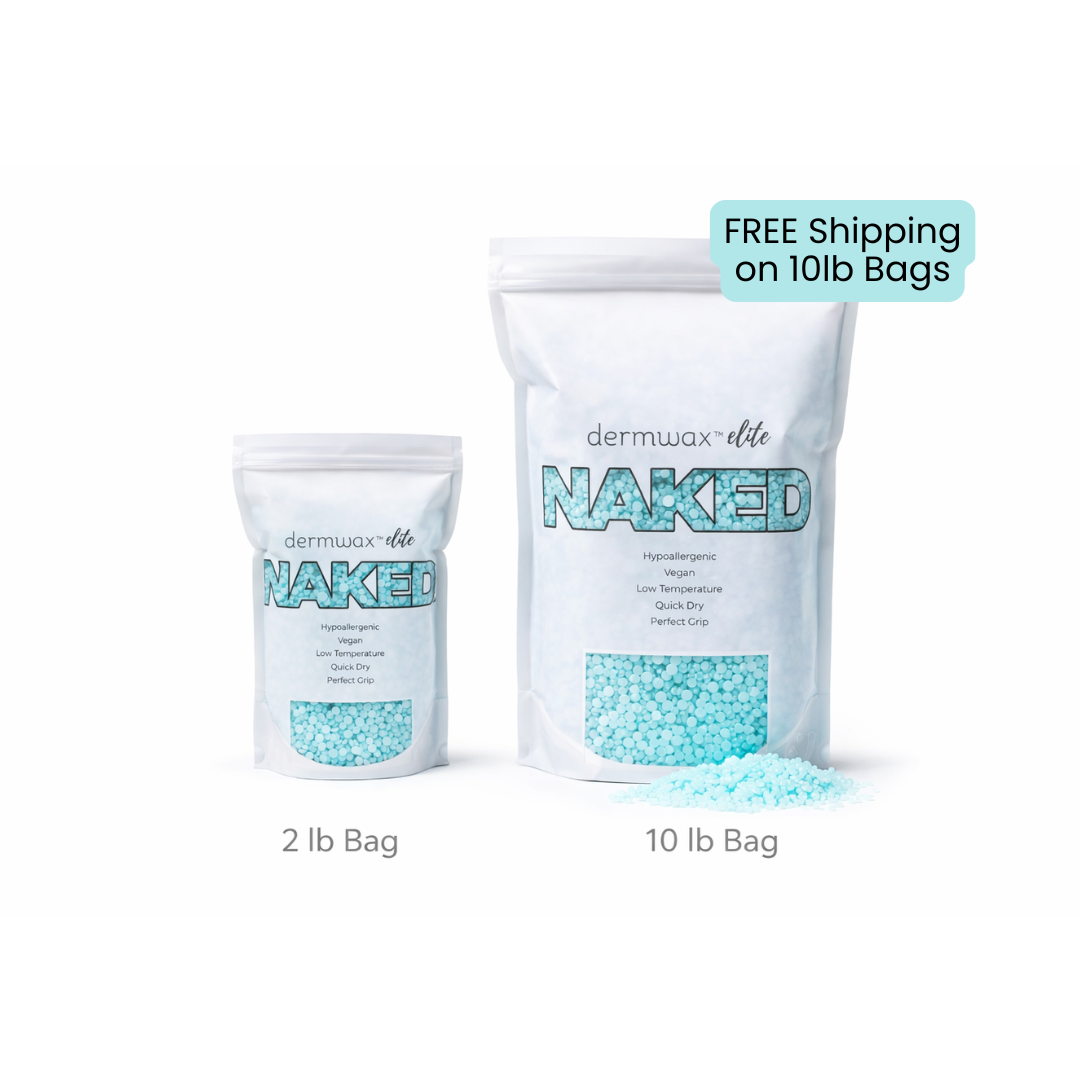 Dermwax Elite NAKED Sparkle Blue Hard Wax Beads