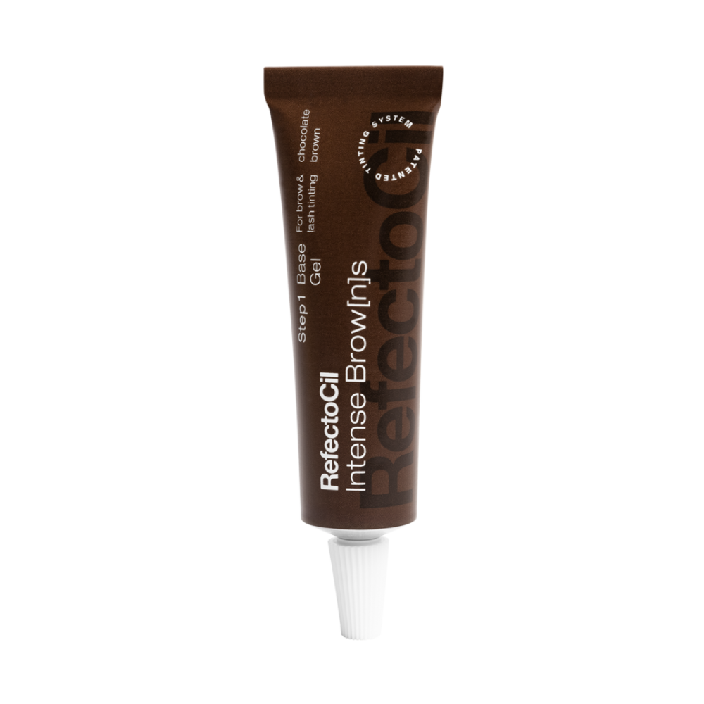 RefectoCil Intense Brow[n]s Base Gel - Chocolate Brown - For Natural Brunette Brows and Light Lashes / 0.5 oz.