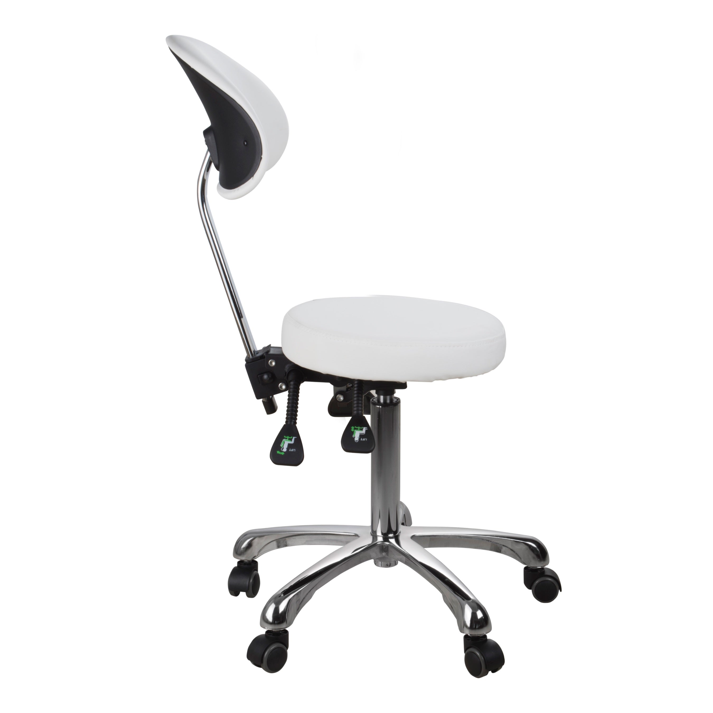 Esthetician Stool with Ergonomic Backrest