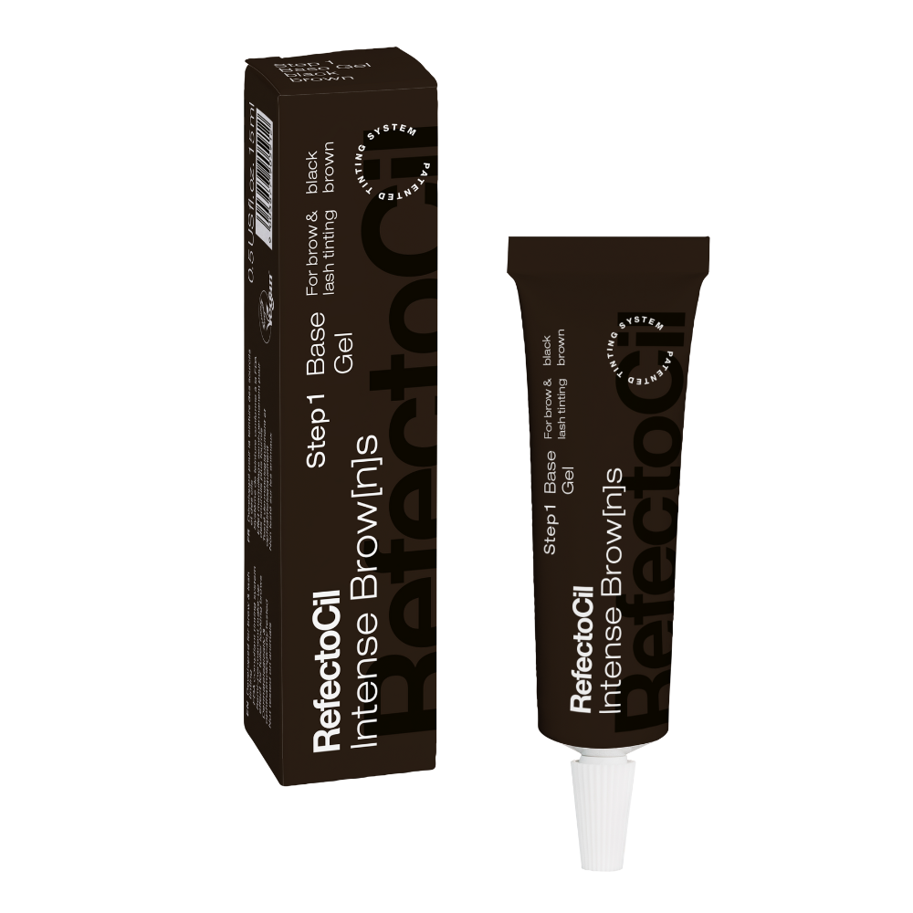 RefectoCil Intense Brow[n]s Base Gel - Black Brown - For very dark lashes and intense eyebrows / 0.5 oz.