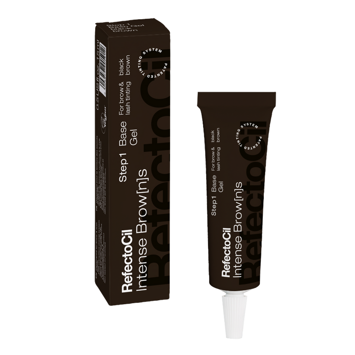 RefectoCil Intense Brow[n]s Base Gel - Black Brown - For very dark lashes and intense eyebrows / 0.5 oz.