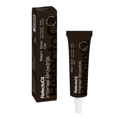 RefectoCil Intense Brow[n]s Base Gel - Black Brown - For very dark lashes and intense eyebrows / 0.5 oz.