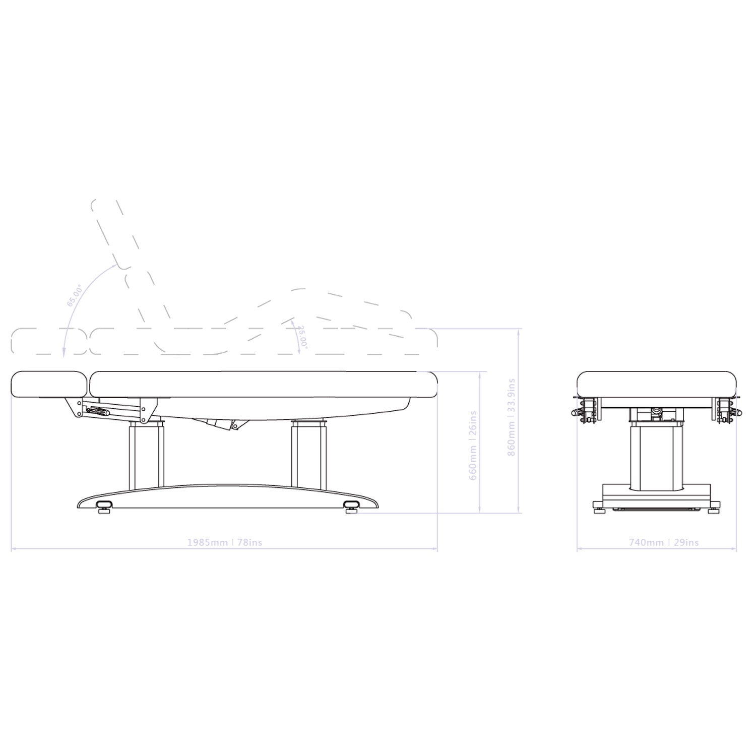 Luxury Plus Wooden Facial Table Bed