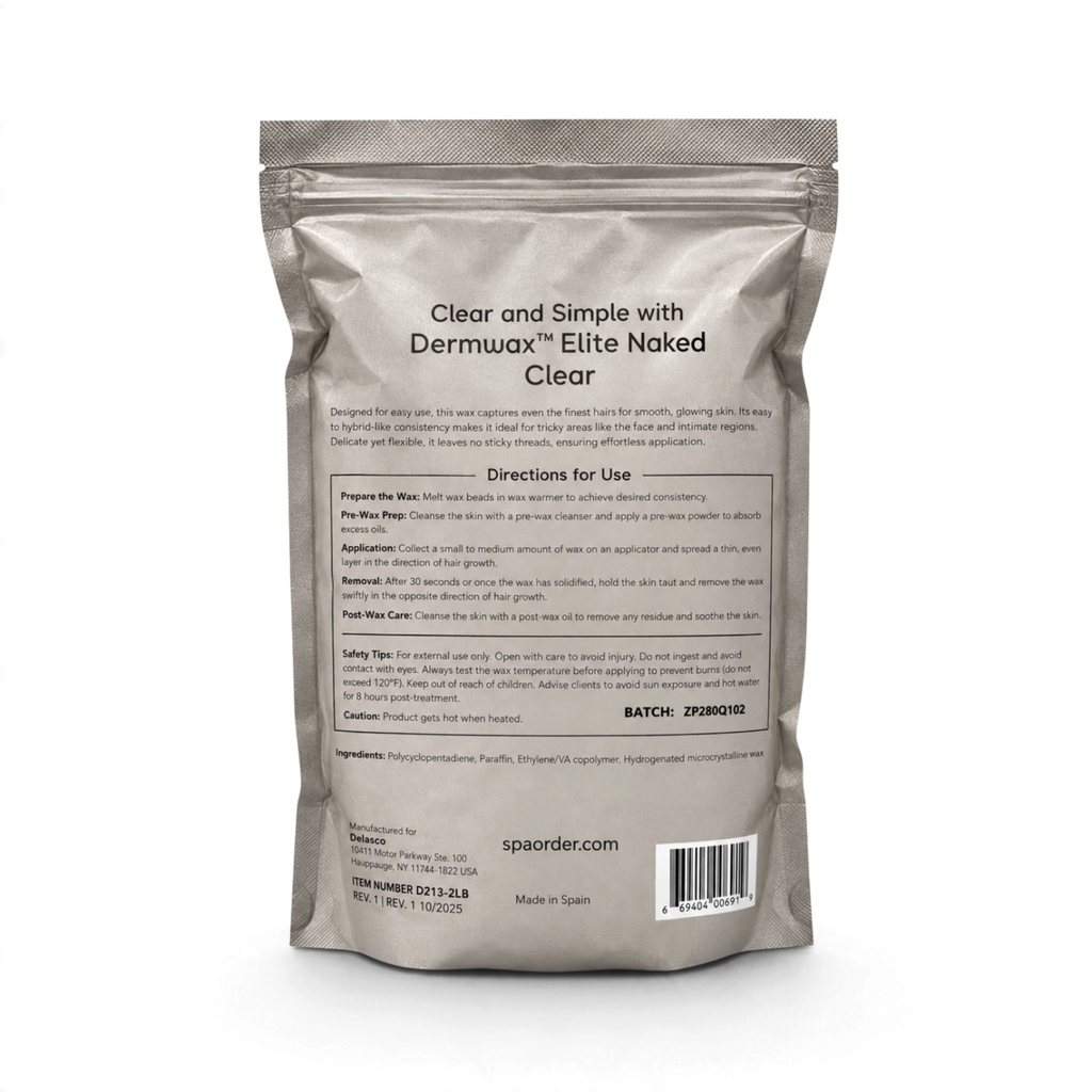 Dermwax Elite NAKED Clear Hard Wax Beads