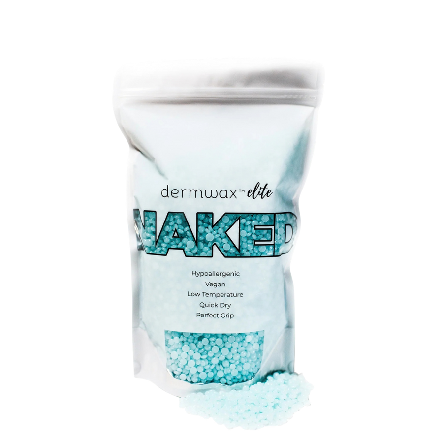 Dermwax Elite NAKED Sparkle Blue Hard Wax Beads