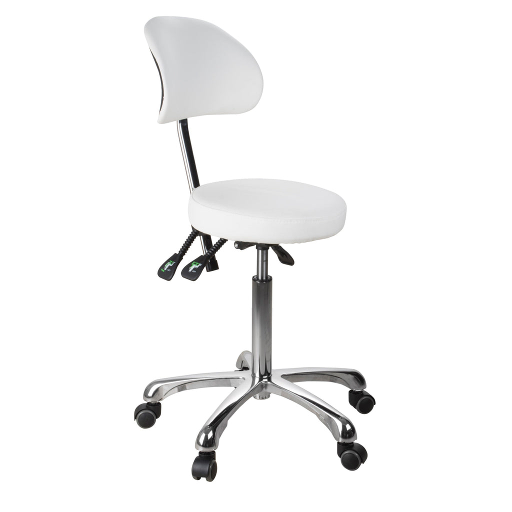 Esthetician Stool with Ergonomic Backrest