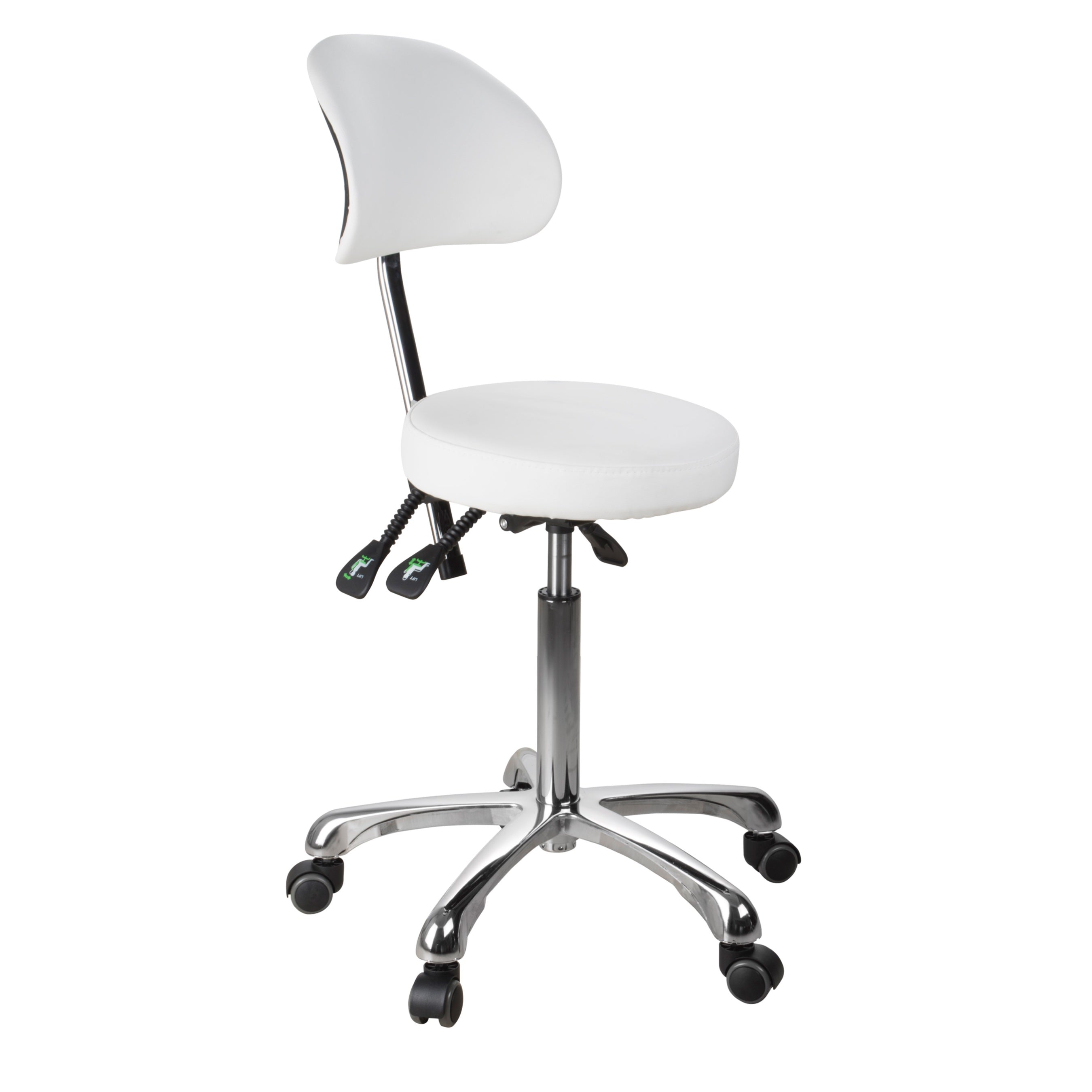 Esthetician Stool with Ergonomic Backrest
