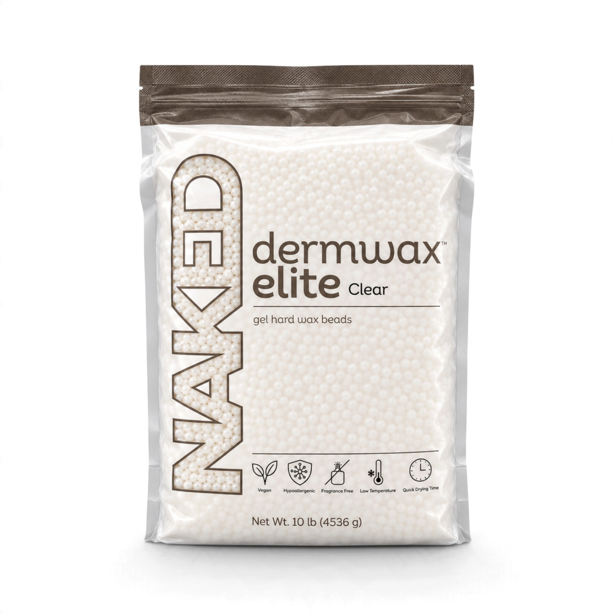 Dermwax Elite NAKED Clear Hard Wax Beads