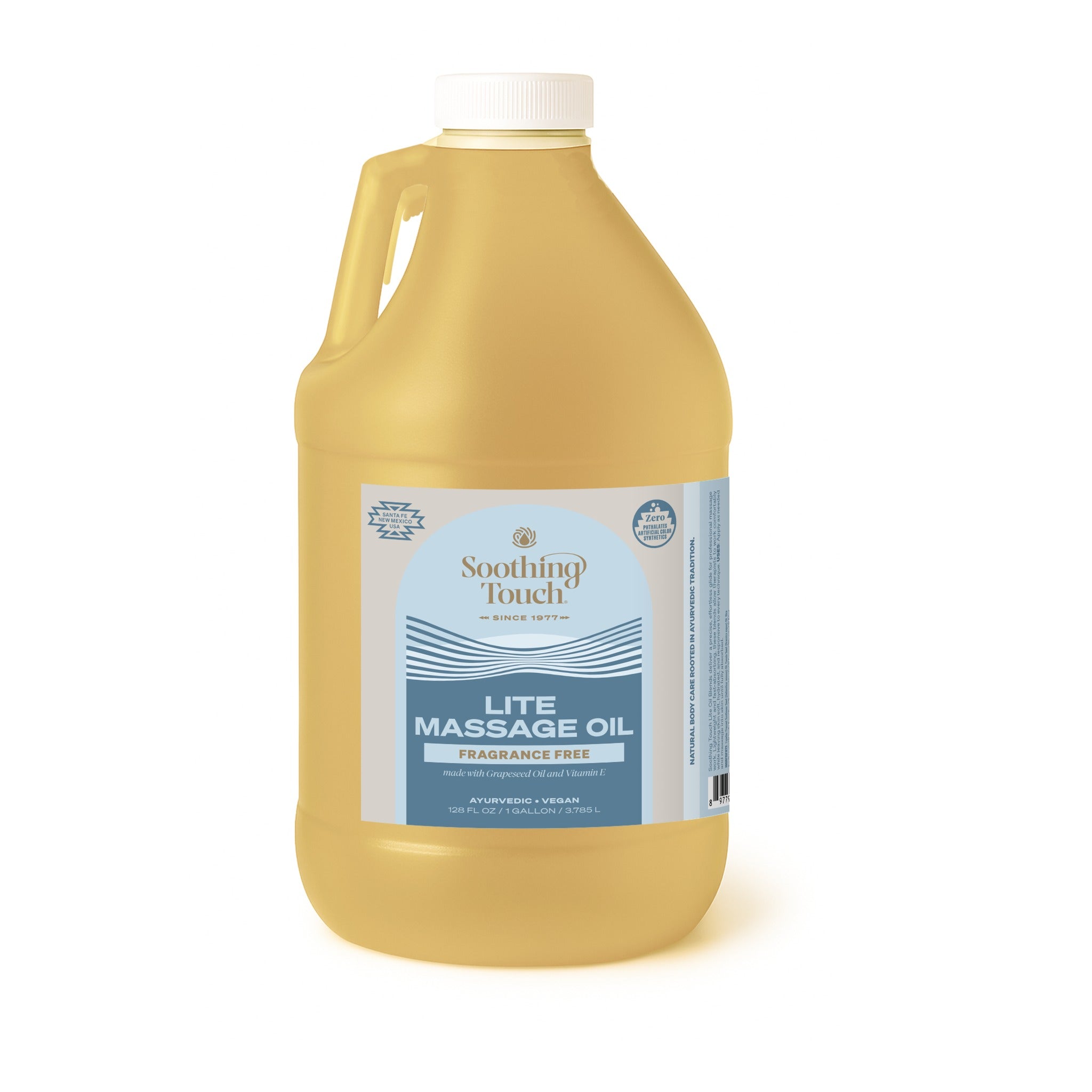 Soothing Touch Fragrance Free Lite Massage Oil, 1 gallon