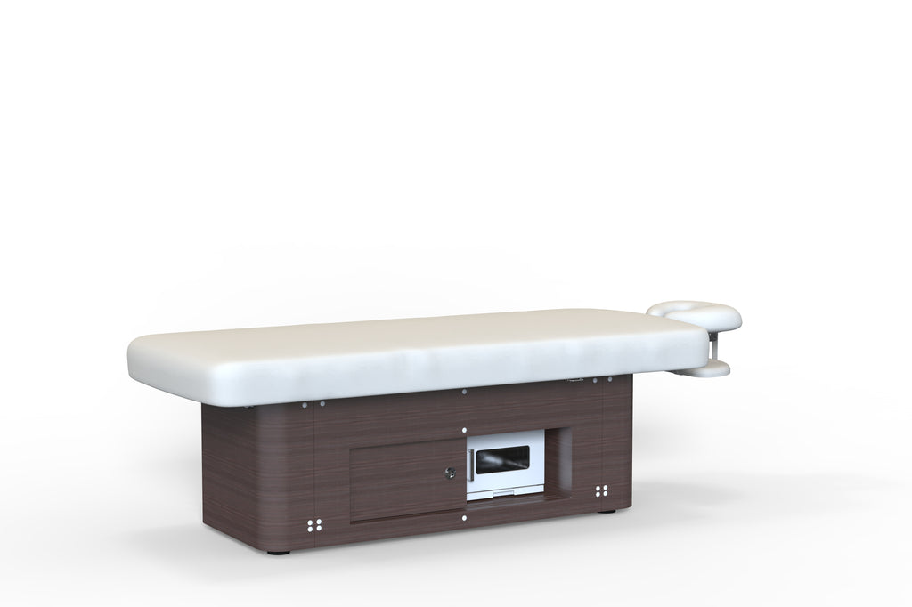 Silver Fox Electric Section Multi Purpose Massage Table, Light Grey, Teak