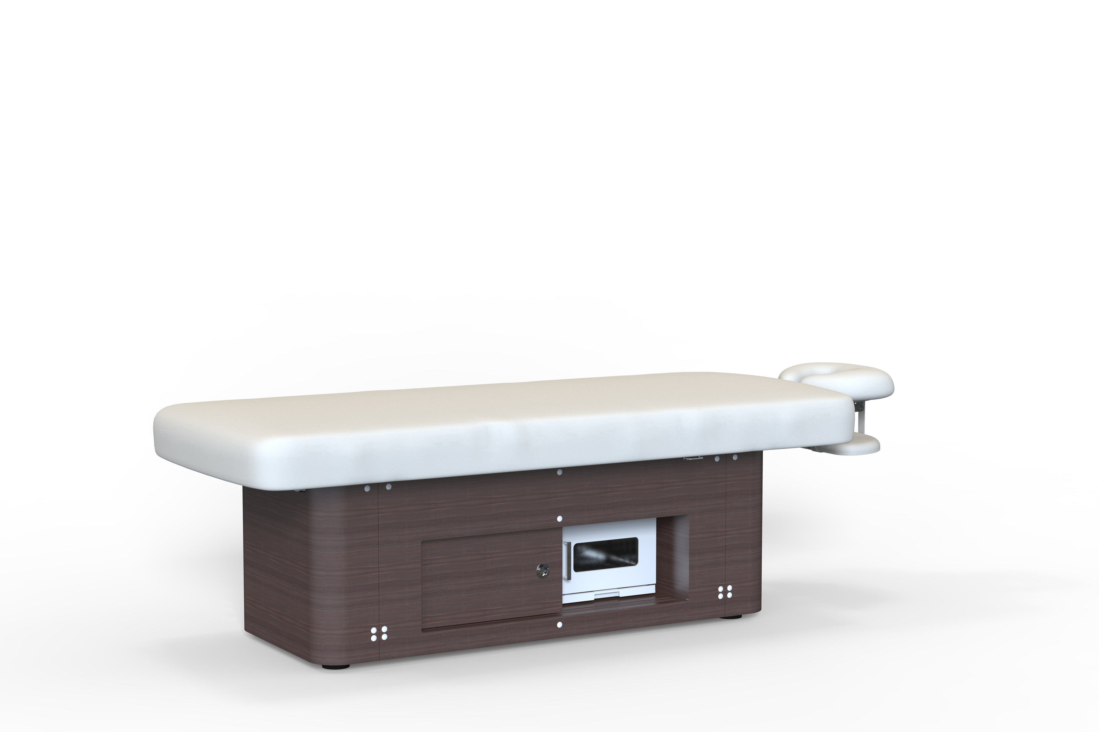 Silver Fox Electric Section Multi Purpose Massage Table, Light Grey, Teak