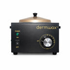 Dermwax Single Wax Warmer, Black with Rose Gold Lid