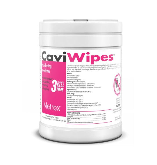 Caviwipes™ Disinfecting Towelettes, 160 per Canister