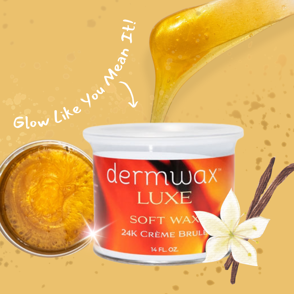 Dermwax LUXE 24K Creme Brule Soft Wax, 14 Oz
