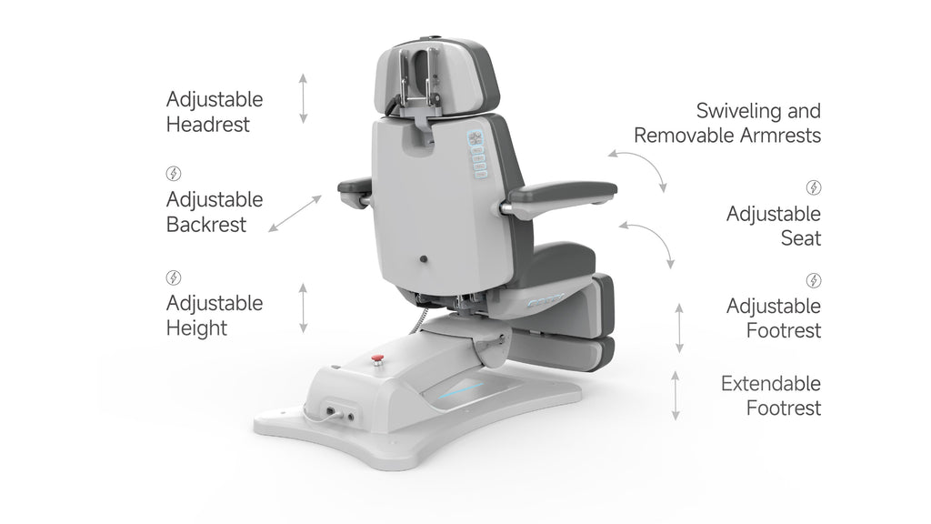 Silverfox Swivel Facial Bed with Handheld Remote