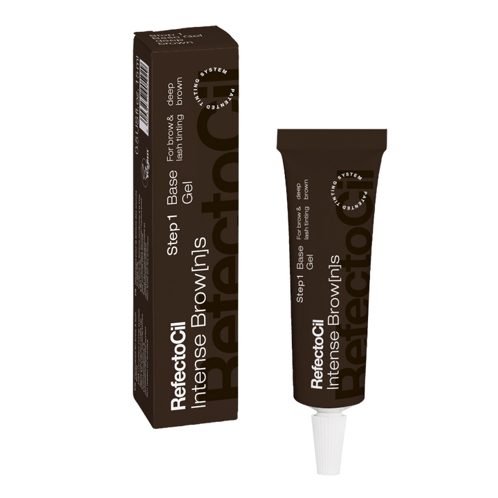 RefectoCil Intense Brow[n]s Base Gel - Deep Brown - For natural looking lashes and dark brows / 0.5 oz.
